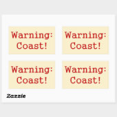 "Waarschuwing: Kust!" Stickers (Vel)