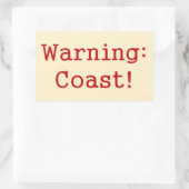 "Waarschuwing: Kust!" Stickers (Tas)