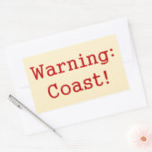 "Waarschuwing: Kust!" Stickers (Envelop)
