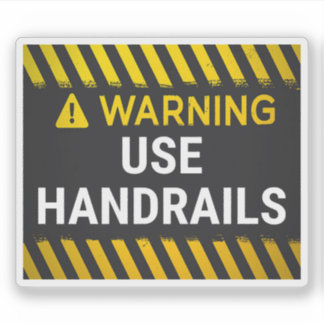 Waarschuwing Leuningen Gebruiken Sticker