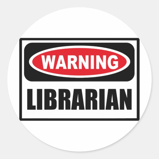 Waarschuwing LIBRARIAN Sticker (Voorkant)