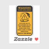Waarschuwing: Magic Area Ahead Aansprakelijkheidsb Sticker (Vel)