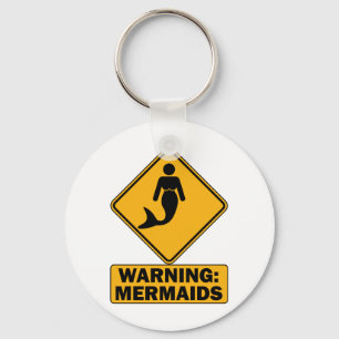 Waarschuwing: Mermaids Sleutelhanger