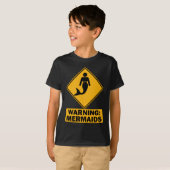 Waarschuwing: Mermaids T-shirt (Voorkant volledig)