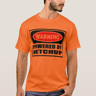 Waarschuwing MET KETCHUP-Mannen T-Shirt