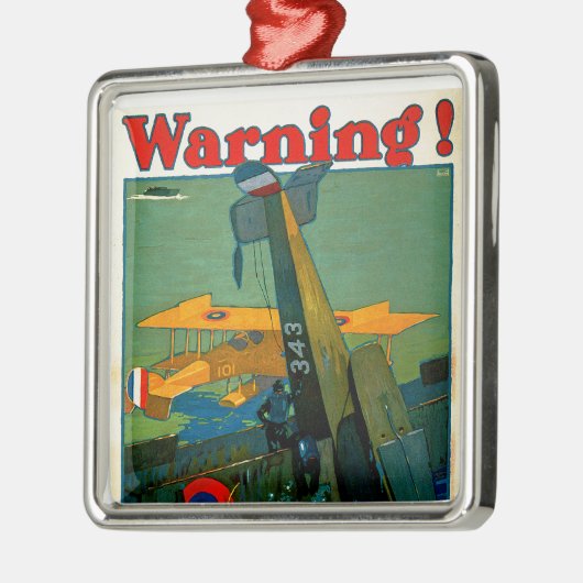 Waarschuwing! Metalen Ornament (Links)