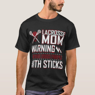Waarschuwing Mijn zoon slaat mensen met teken Lacr T-shirt