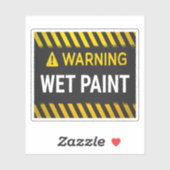 Waarschuwing natte verf sticker (Vel)