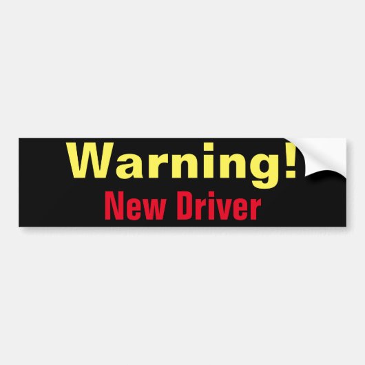 Waarschuwing nieuwe driver Bumpersticker (Voorkant)