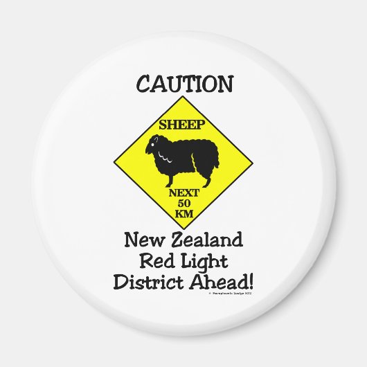 Waarschuwing NZ rosse buurt Magneet (Voorkant)