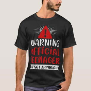 Waarschuwing Officiële tiener 13e geboortedag Niv T-shirt