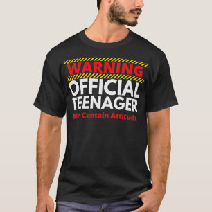 Waarschuwing Officiële tiener Funny 13th Birthday T-shirt