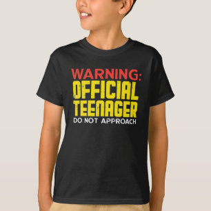 Waarschuwing Officiële tiener Funny 13th Birthday T-shirt
