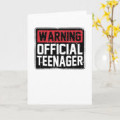 Waarschuwing Officiële Tienerverjaardag Kaart (Gele Bloem)