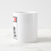 Waarschuwing Olietechnicus hard op het werk stoort Extra Grote Beker (Voorkant)