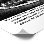 Waarschuwing Onderzetter Poster (Hoek)