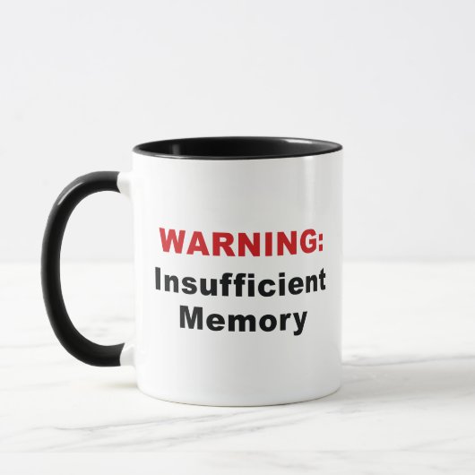 WAARSCHUWING: onvoldoende Mok geheugenkoffie (Links)