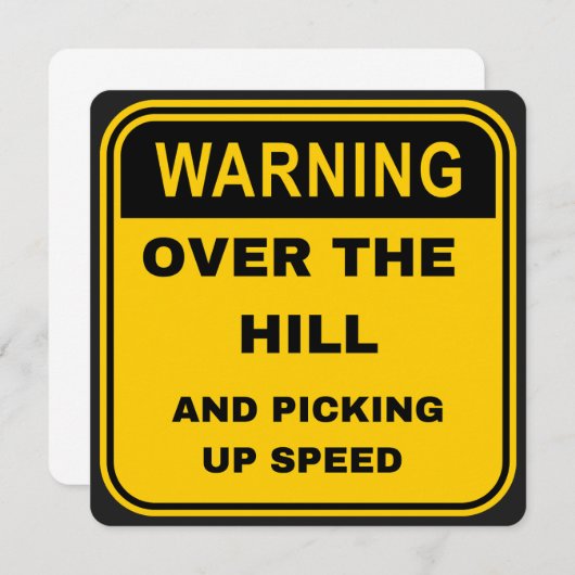 Waarschuwing over de snelheid van de Hill & het op (Voorkant / Achterkant)