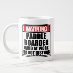 Waarschuwing Paddleboarder hard op het werk stoort Extra Grote Beker