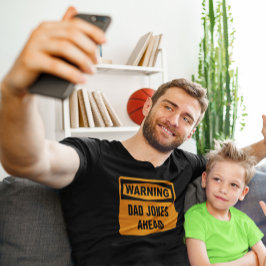 Waarschuwing Papa grapt vooruit Grappig T-shirt