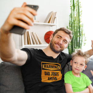 Waarschuwing Papa grapt vooruit Grappig T-shirt