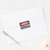 WAARSCHUWING PAS OP VOOR BULLDOGS STICKER (Envelop)