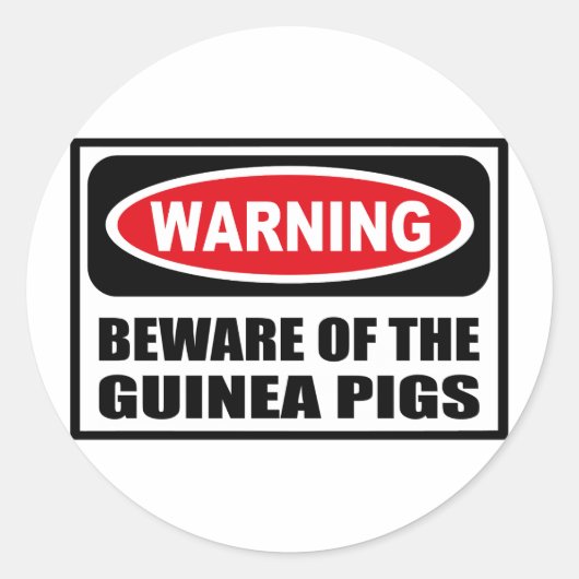 WAARSCHUWING PAS OP VOOR DE Sticker VAN CAVIA'S (Voorkant)