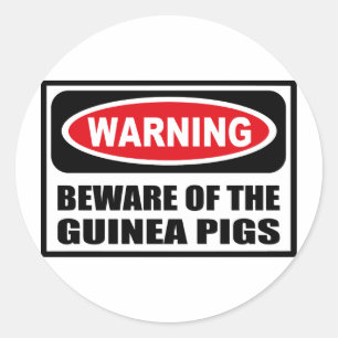 WAARSCHUWING PAS OP VOOR DE Sticker VAN CAVIA'S