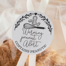 Waarschuwing Peanut Alert - Bakkerij Peanut Allerg