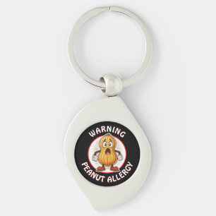 Waarschuwing Pinda-allergie Alert Sleutelhanger