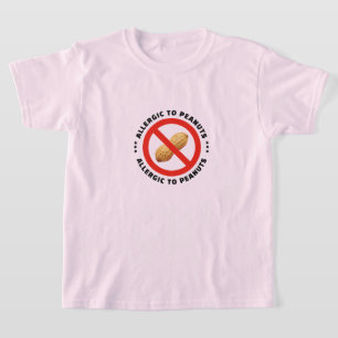 Waarschuwing pinda-allergie voedselalarm t-shirt