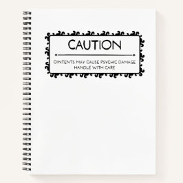 Waarschuwing: psychische schade notitieboek
