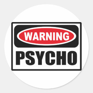 Waarschuwing PSYCHO Sticker