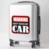 Waarschuwing: raak mijn auto niet aan sticker (Koffer)