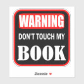 Waarschuwing raak mijn boek niet aan sticker (Vel)