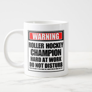 Waarschuwing Roller Hockey Champion hard op het we Extra Grote Beker