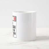 Waarschuwing röntgentechnicus hard op het werk extra grote beker (Voorkant)