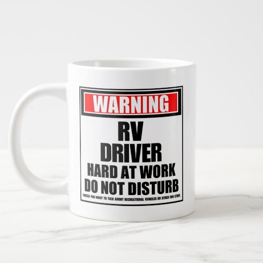 Waarschuwing RV-driver op het werk stoort niet Extra Grote Beker (Links)