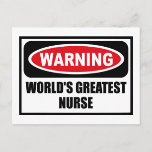 Waarschuwing 'S WERELDS GROOTSTE NURSE Briefkaart