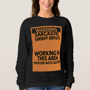 Waarschuwing Sarcas tische sheriff hulpsheriff ber Trui