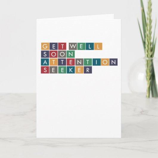Waarschuwing Seeker Get Well Soon Card Kaart (Voorkant)