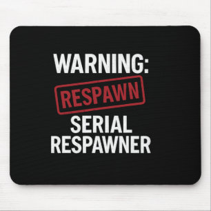 Waarschuwing Serieel Respawner Rode Stempel Gamer Muismat