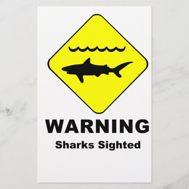 Waarschuwing Sharks gewogen symbool (Voorkant)