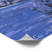 "Waarschuwing Sharp-bocht" in het sneeuwPoster Poster (Hoek)