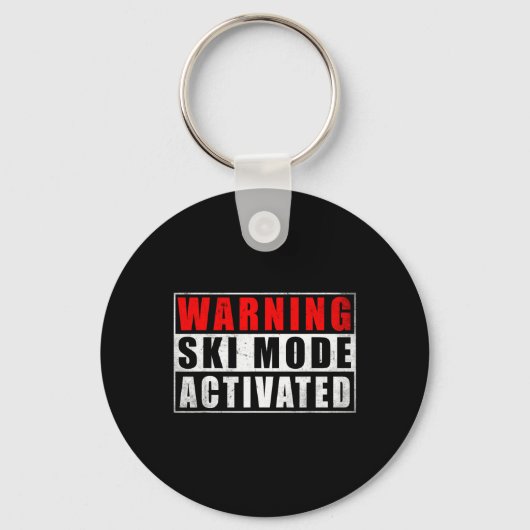 Waarschuwing Ski Modus Geactiveerd 1 Sleutelhanger (Voorkant)