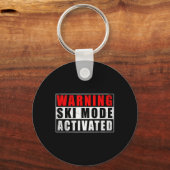 Waarschuwing Ski Modus Geactiveerd 1 Sleutelhanger (Voorkant)