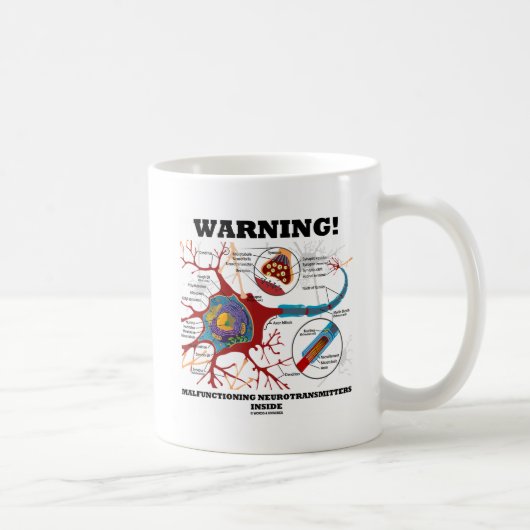 Waarschuwing! Slechte Neurotransmitters Koffiemok (Rechts)