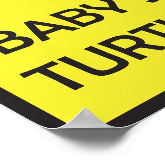 Waarschuwing Snapping Turtle Crossing Poster (Hoek)