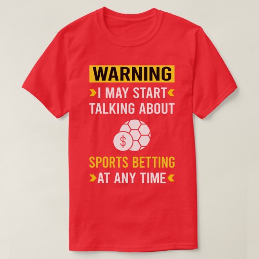 Waarschuwing sportweddenschappen t-shirt (Design voorkant)