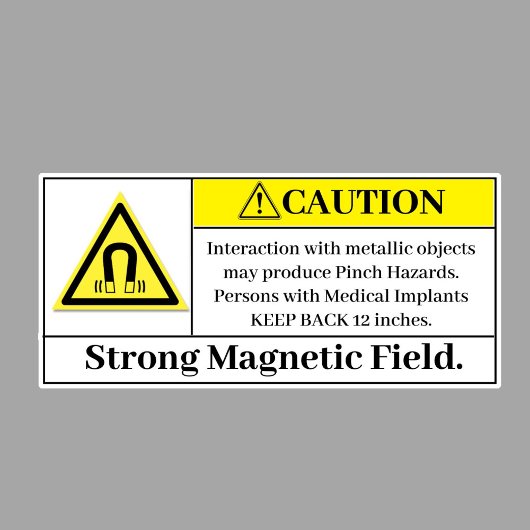 Waarschuwing Sterk magnetisch veldlabel Sticker